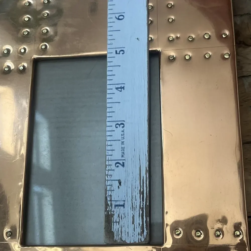 90s Polished Copper Foil Picture Frame 3.5